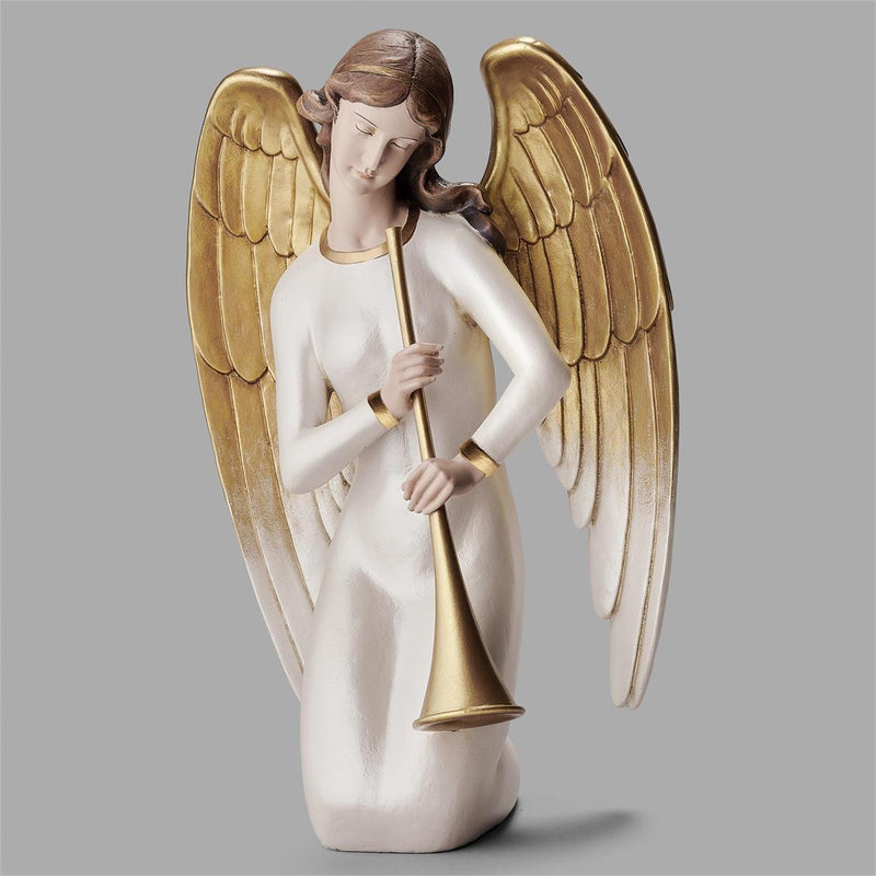 Joseph's Studio 14"H Angel with Gold Wings with Horn Figure