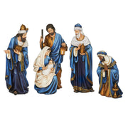 Joseph's Studio Nativity Set in Royal Blue and Gold 9.5"- 15" H 4-Piece Set