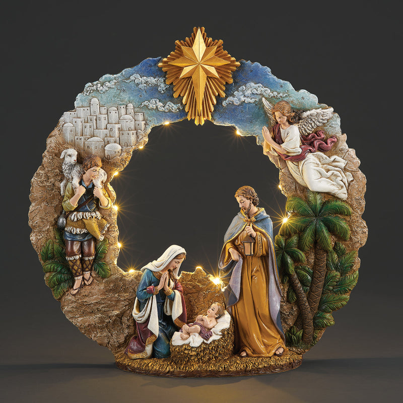 Light-up Nativity Statue 17"H