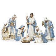 Joseph's Studio 9.25"H 6-Piece Set Nativity King on Camel, Blue & Gold