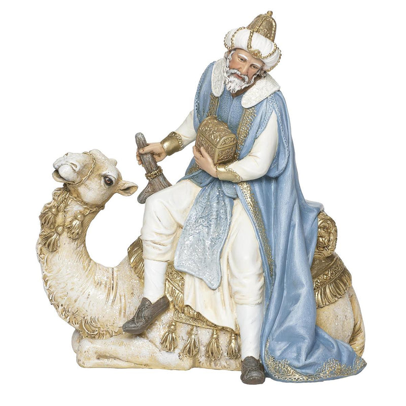Joseph's Studio 9.25"H 6-Piece Set Nativity King on Camel, Blue & Gold - additional product view