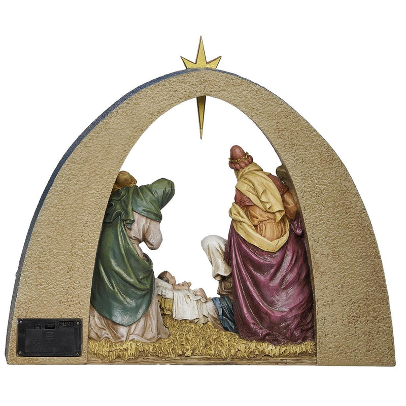 Joseph's Studio 14" Lighted Nativity Under Sky Arch. - additional product view