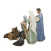 Joseph's Studio 12"H 5-Piece Set Nativity; Blue and Green Hues - additional product view