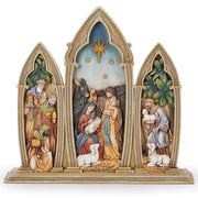 Joseph's Studio 12"H Nativity Triple Arch Gold