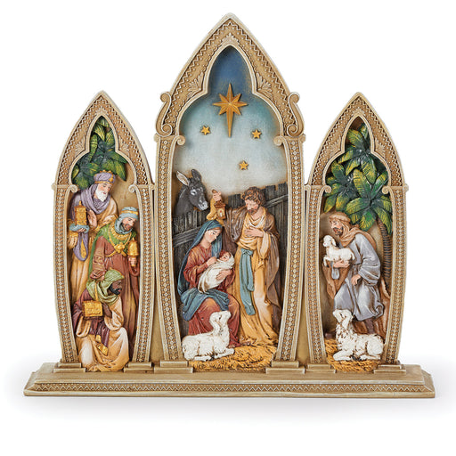 Joseph's Studio Nativity Triple Arch Statue 12" H