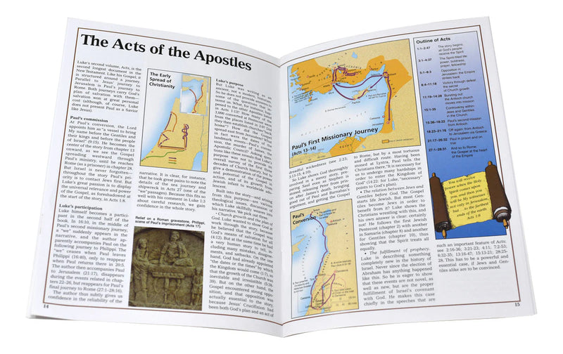 Open book with text and maps on a white background