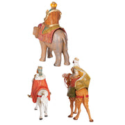 Fontanini Three Kings on Horse, Camel, and Elephant Nativity Figure 5" Scale