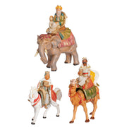 Fontanini Three Kings on Horse, Camel, and Elephant Nativity Figure 5" Scale