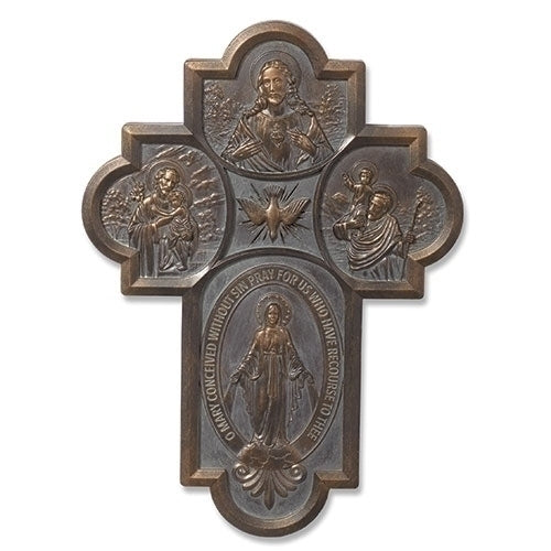 4-Way Medal Wall Cross 8.5"H