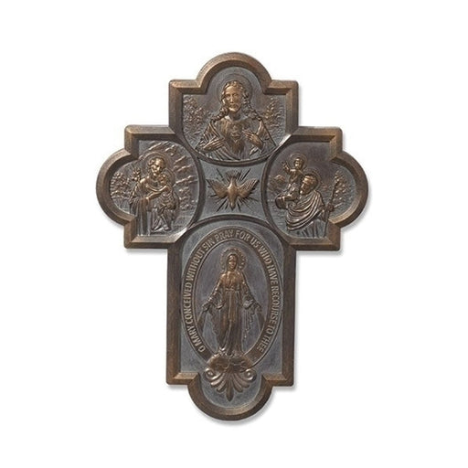 Joseph's Studio 4-Way Medal Wall Cross 8.5" H