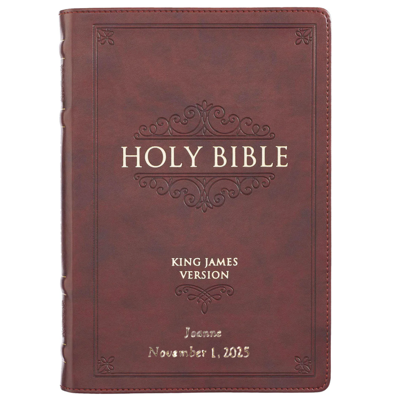 Burgundy Large Print King James Bible (Personalizable!)