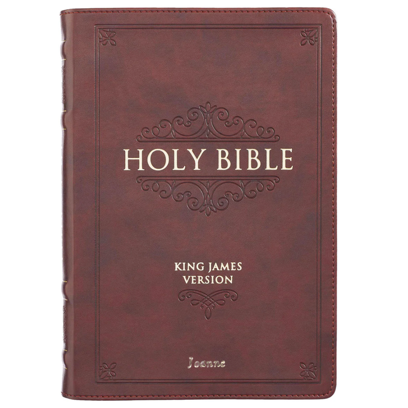 Burgundy Large Print King James Bible (Personalizable!)