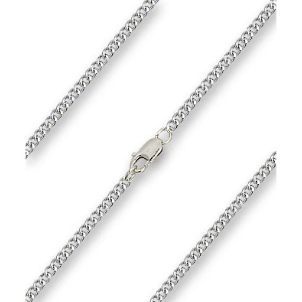 Light Rhodium 20" Heavy Curb Chain