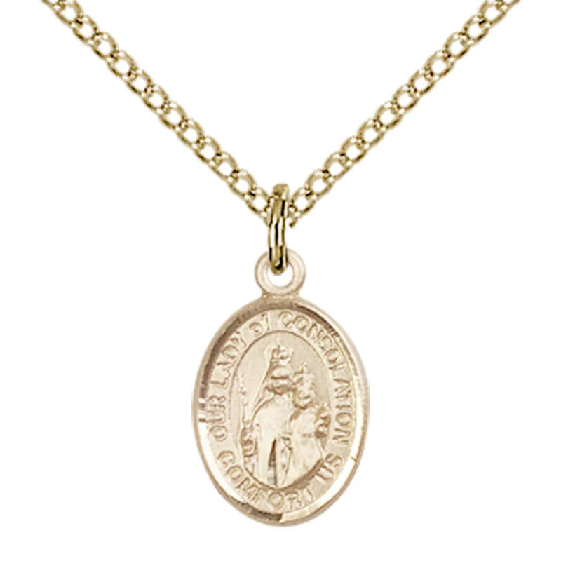Our Lady of Consolation Necklace Sterling or Gold - 18" Chain | Bliss