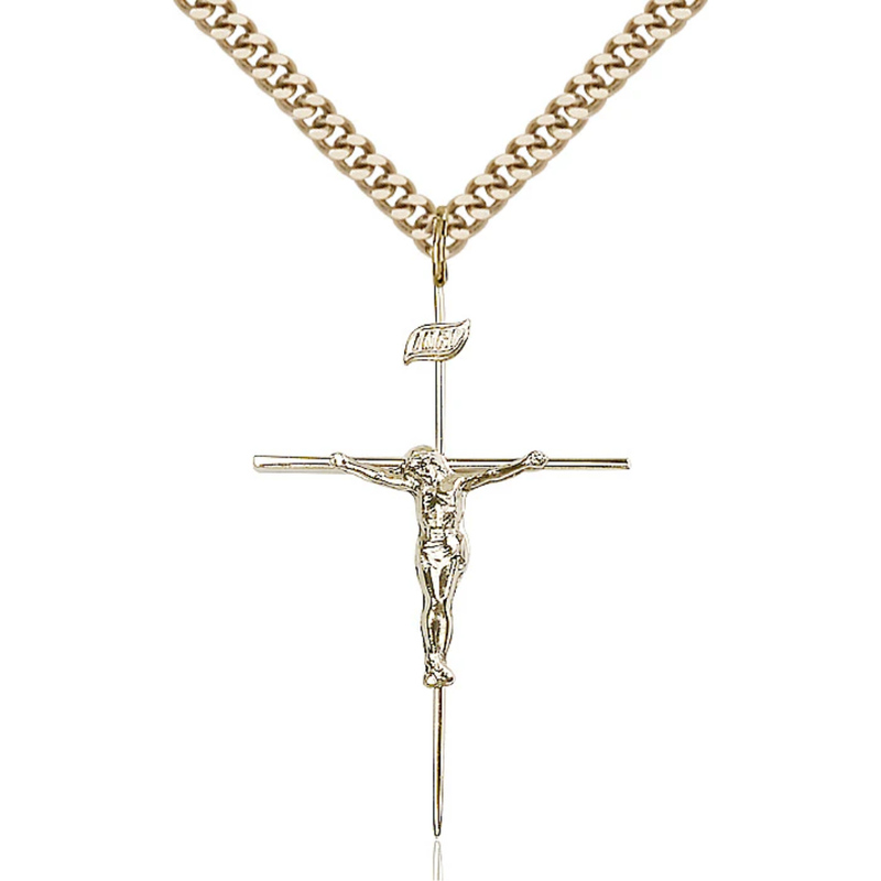 Crucifix Necklace Gold Filled 24"