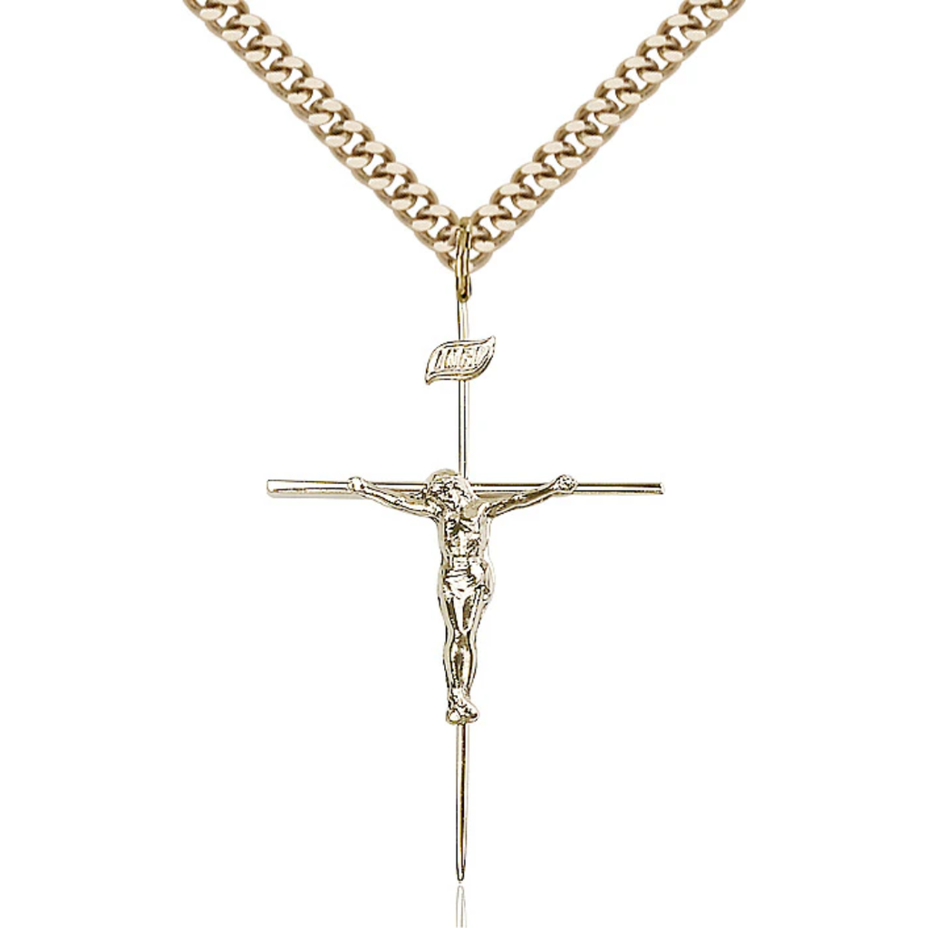 Crucifix Necklace Gold Filled 24"