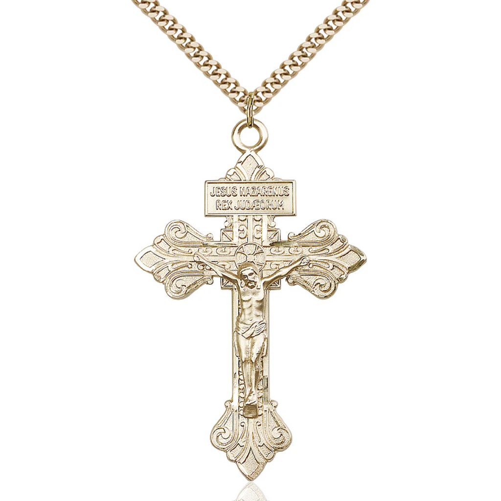 Crucifix Necklace Gold Filled 24"