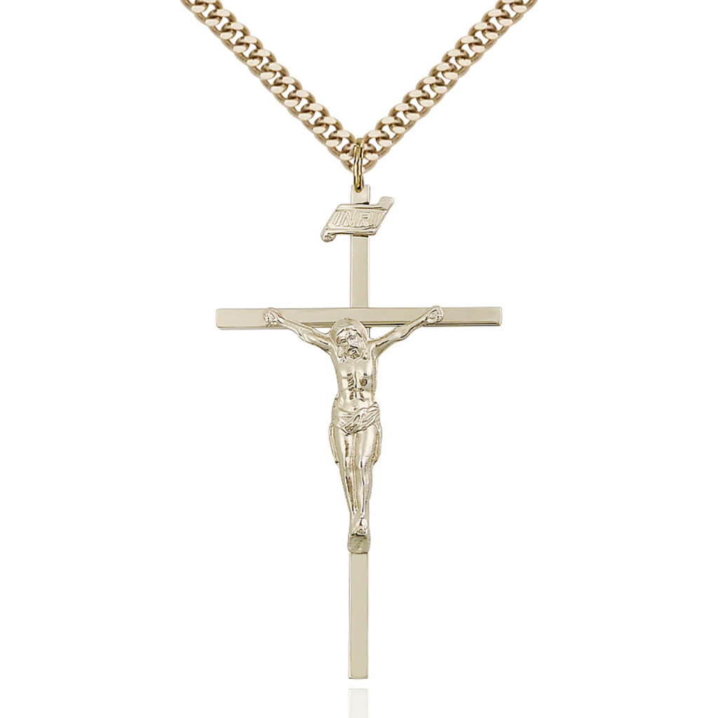 Crucifix Necklace 24" Chain