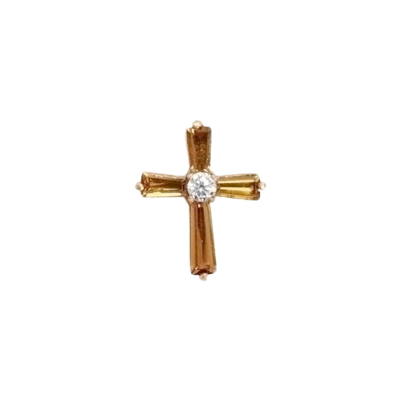 Birthstone November Cross Pin .75"H