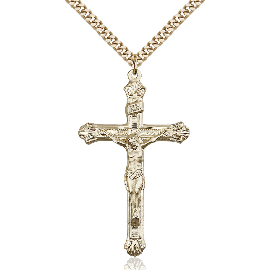 Crucifix Necklace Gold Filled 24"
