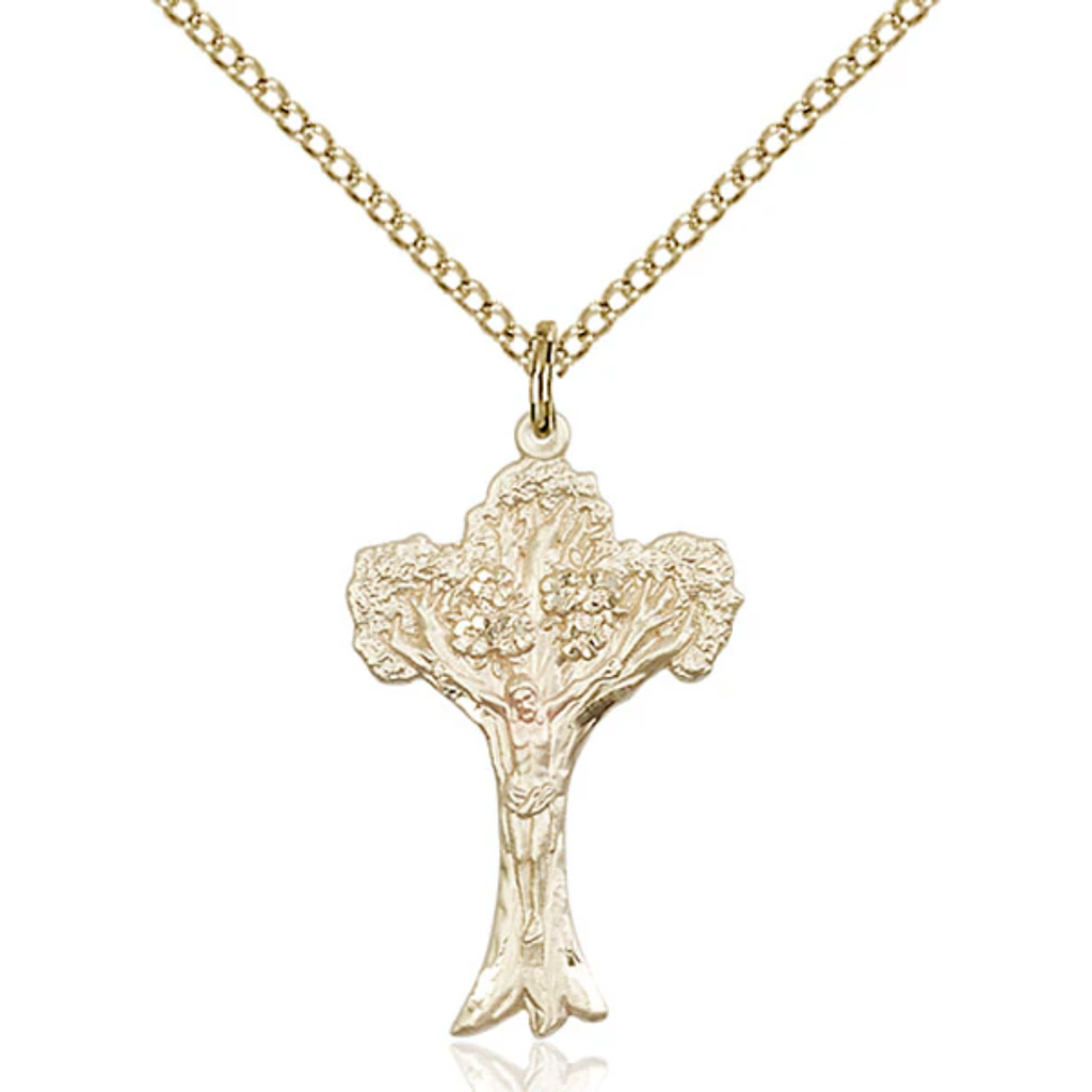 Crucifix Necklace Gold Filled 18"