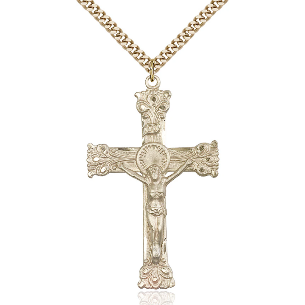 Crucifix Necklace Gold Filled 24"