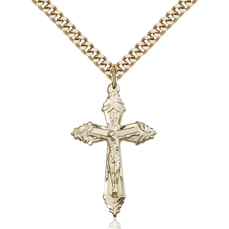 Crucifix Necklace Gold Filled 24"