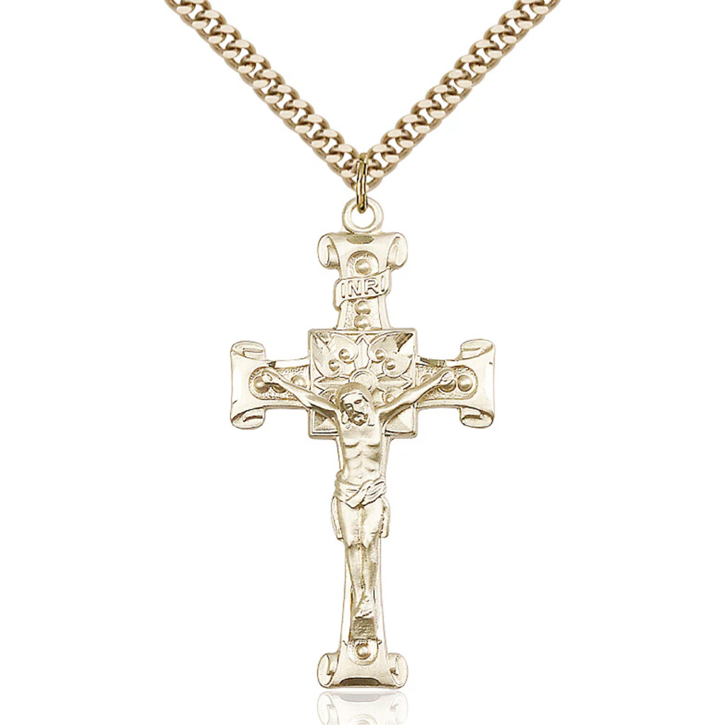 Crucifix Necklace Gold Filled 24"