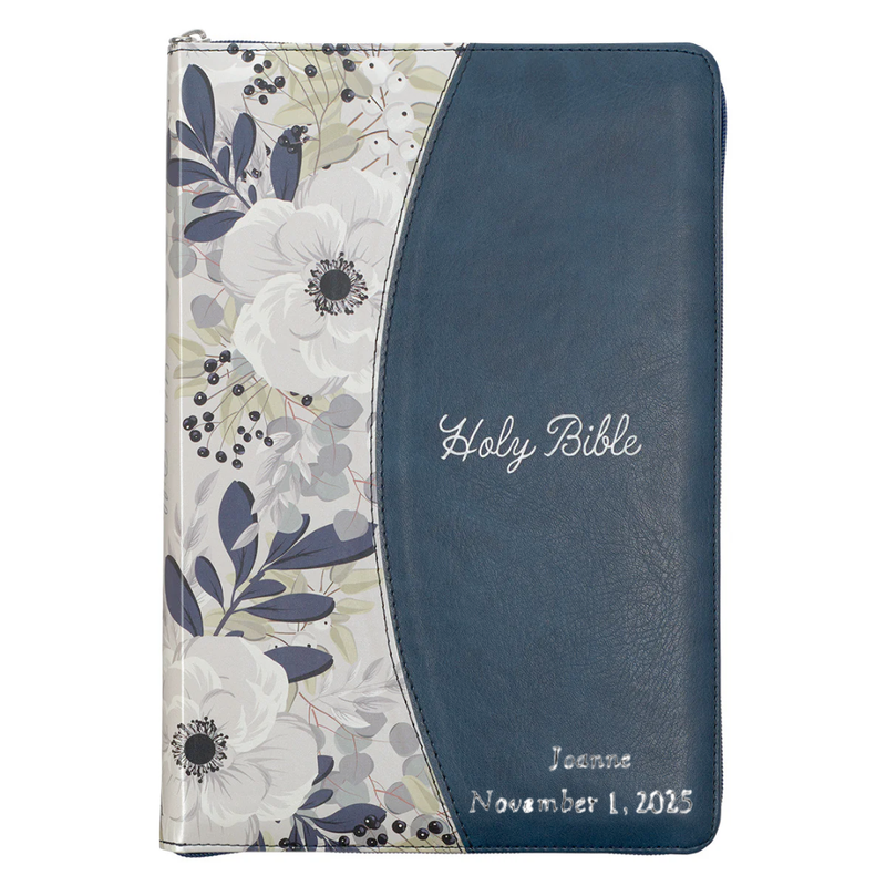 Large Print KJV Bible with Zipper & Thumb Index (Personalizable!)