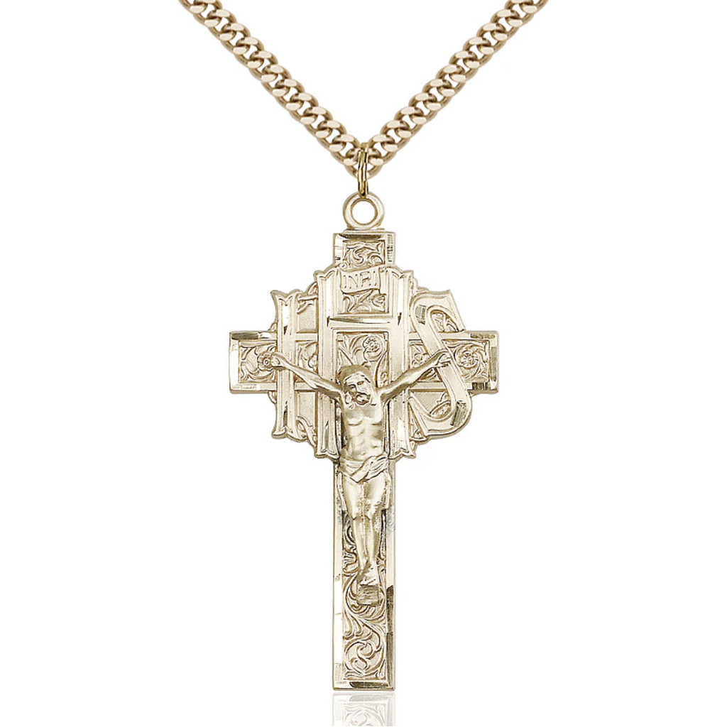 Crucifix Necklace Gold Filled 24"