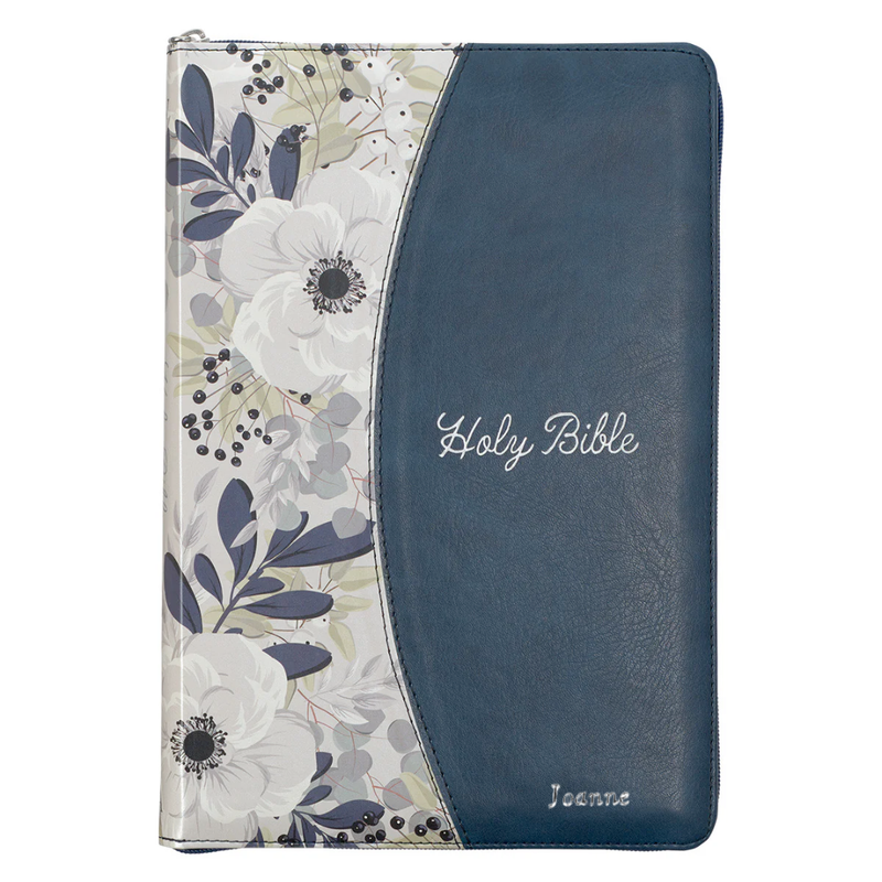 Large Print KJV Bible with Zipper & Thumb Index (Personalizable!)