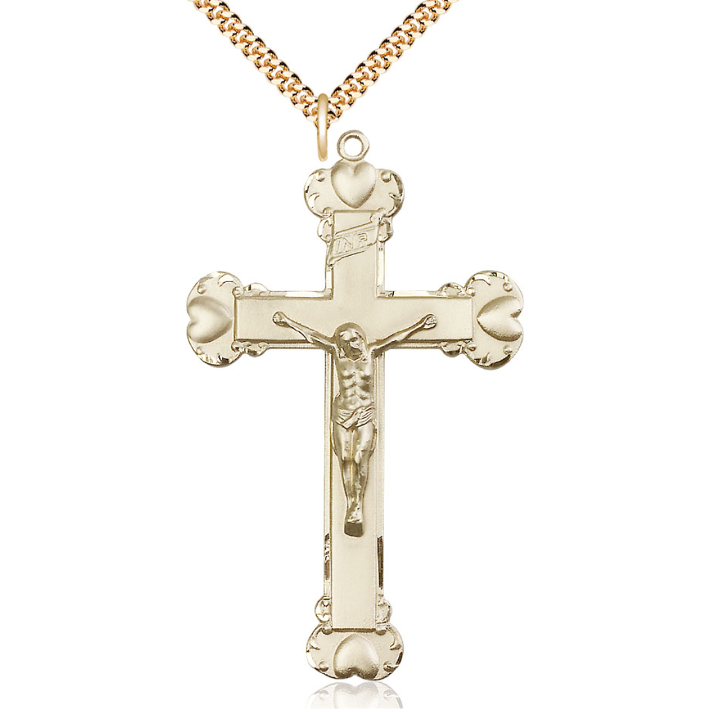 Crucifix Necklace Gold Filled 24"
