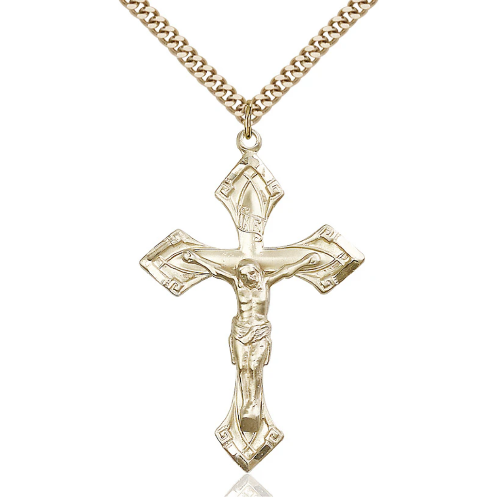 Crucifix Necklace Gold Filled 24"