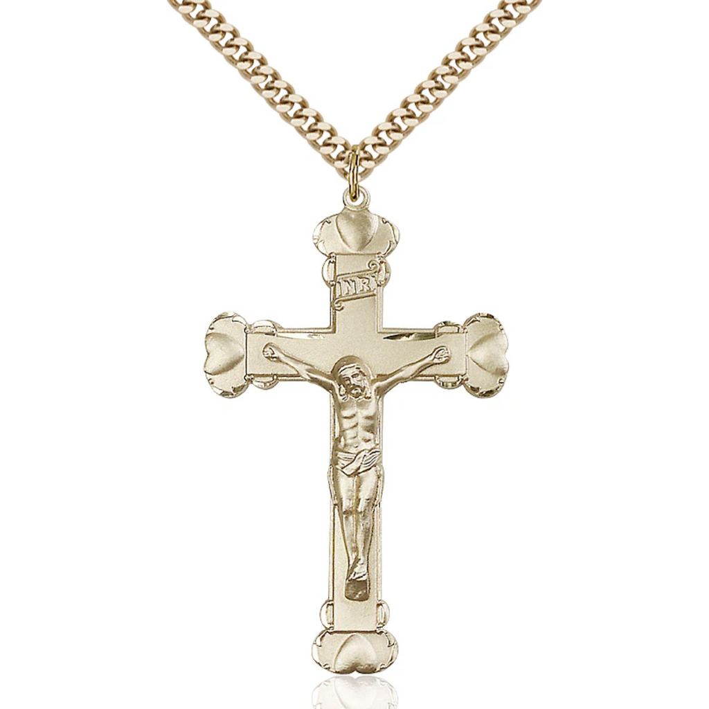 Crucifix Necklace Gold Filled 24"