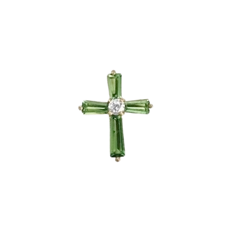 Birthstone August Cross Pin .75"H
