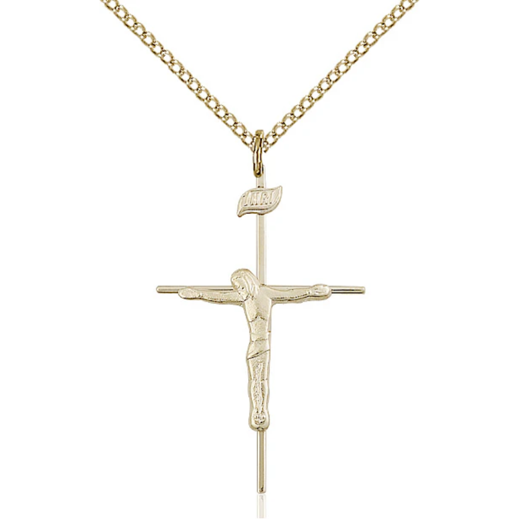 Crucifix Necklace Gold Filled 18"