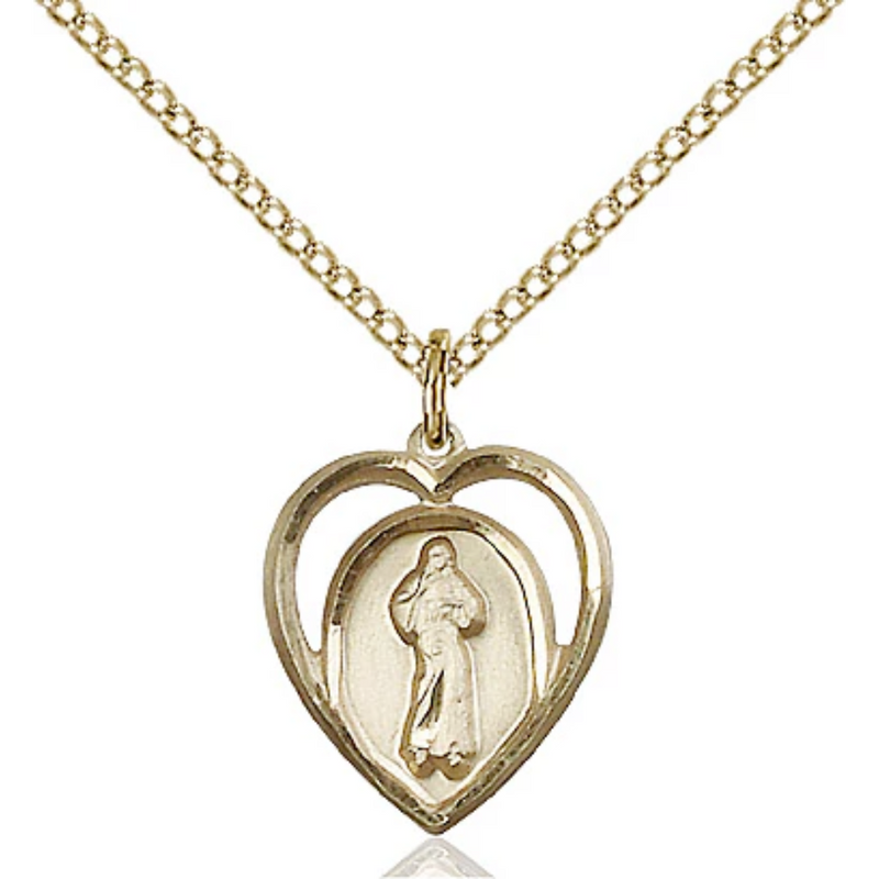 Divine Mercy Necklace Gold Filled 18"