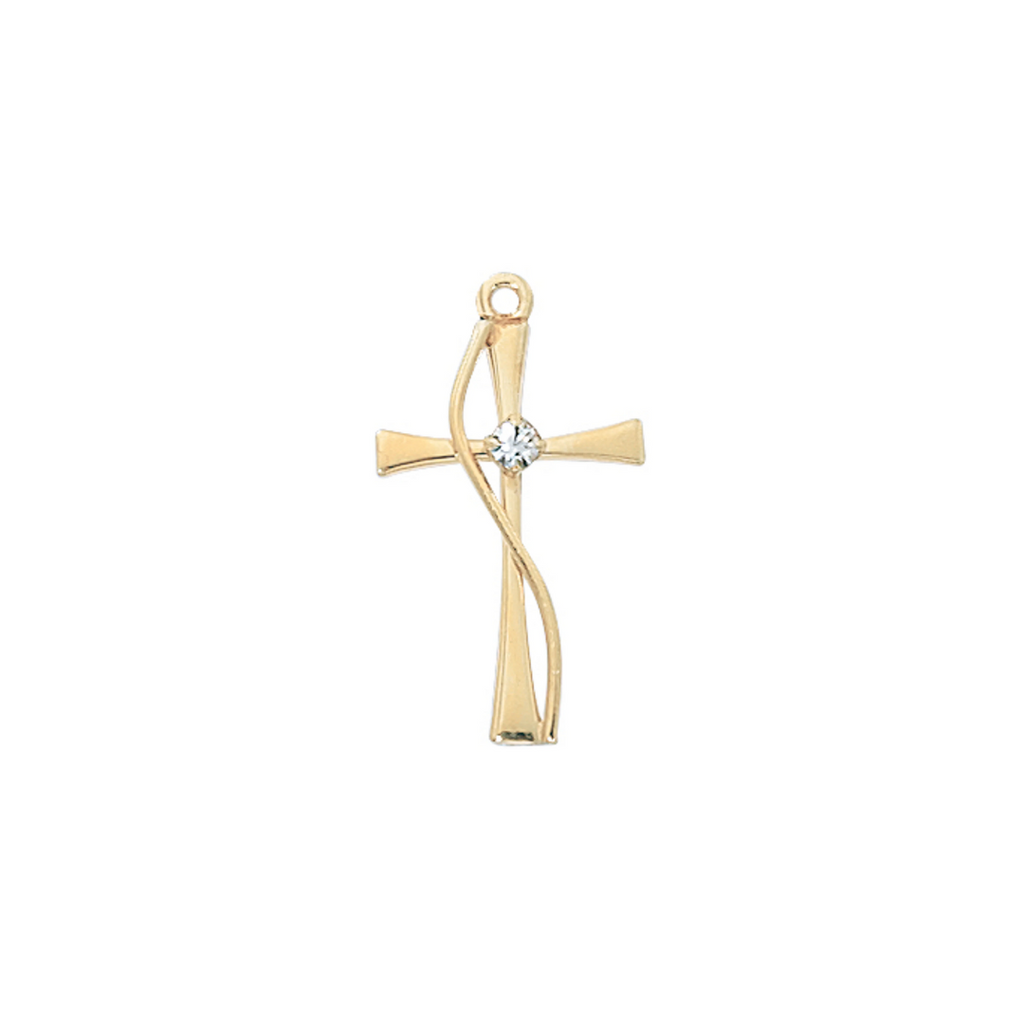 Cross Necklace - Gold over Sterling