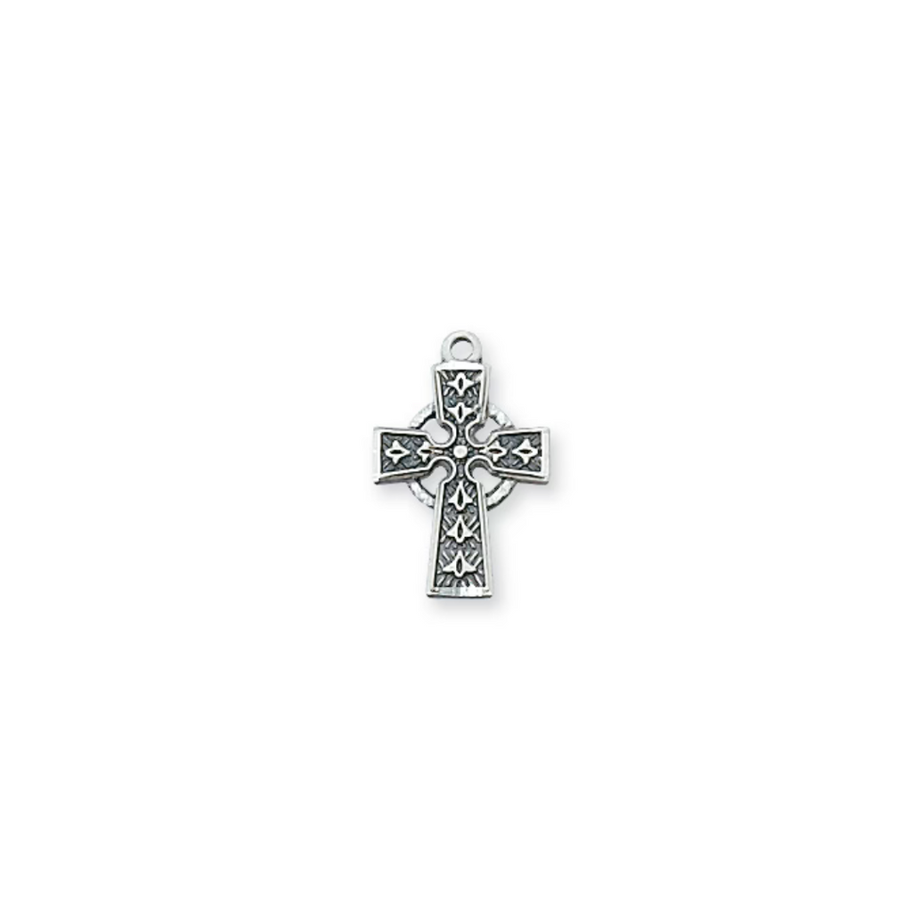 Celtic Cross Necklace - Sterling Silver 16"