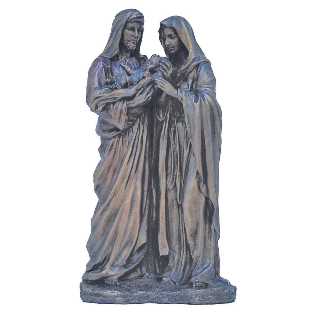 Holy Family Bronze Statue 8.5"