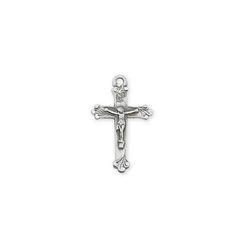 Crucifix Necklace - Sterling Silver 18"