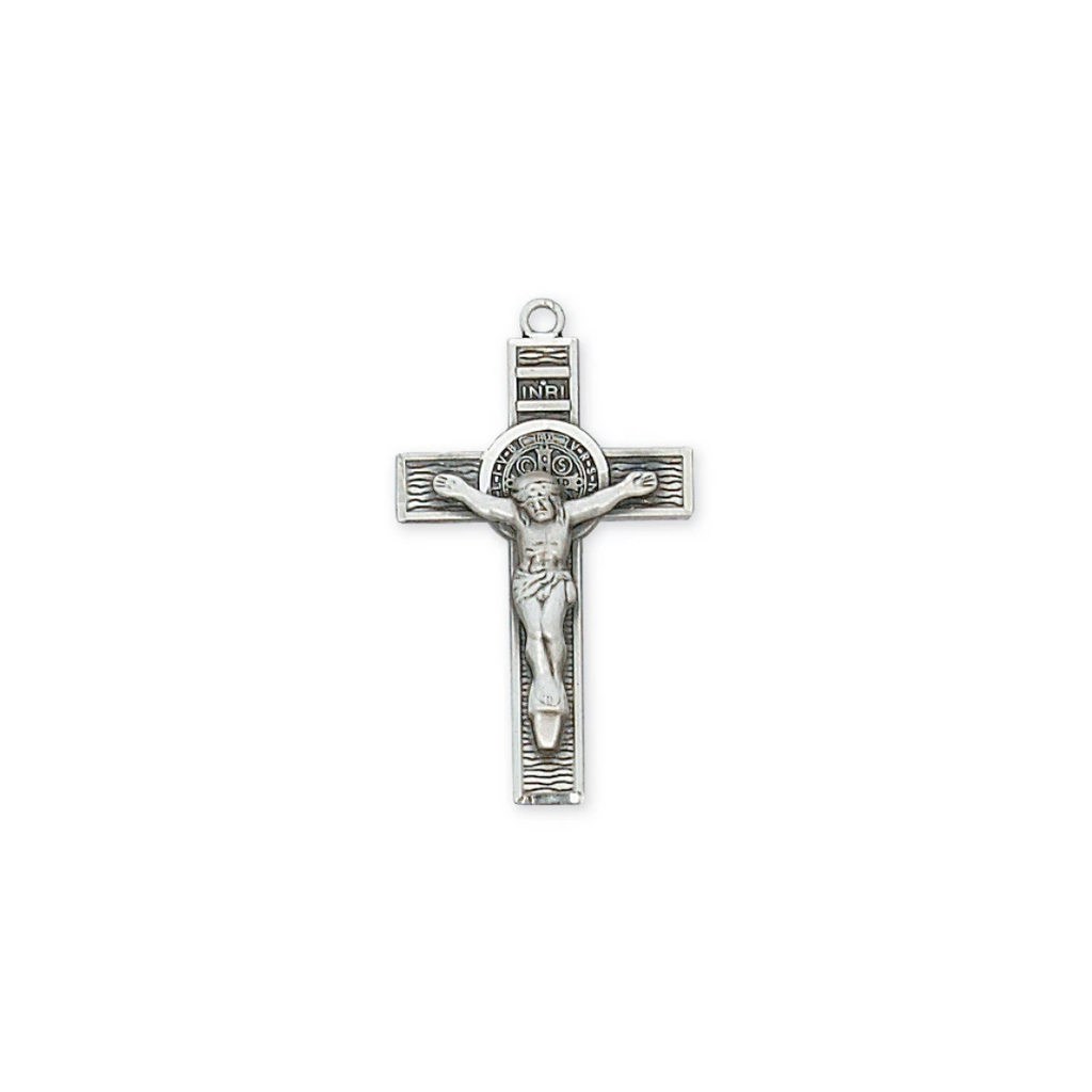 Benedict - St. Benedict Crucifix - Sterling Silver 18"