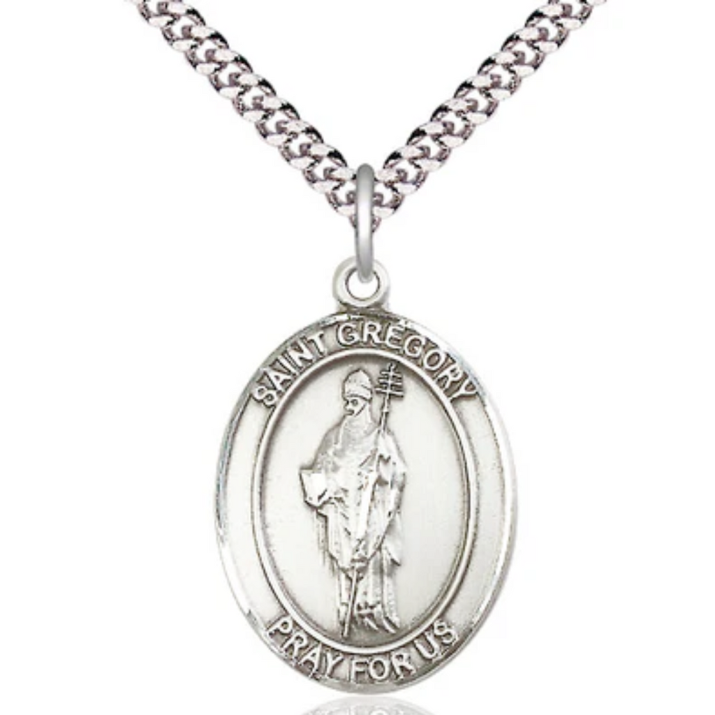 Gregory - St. Gregory the Great Necklace Sterling Silver 24"