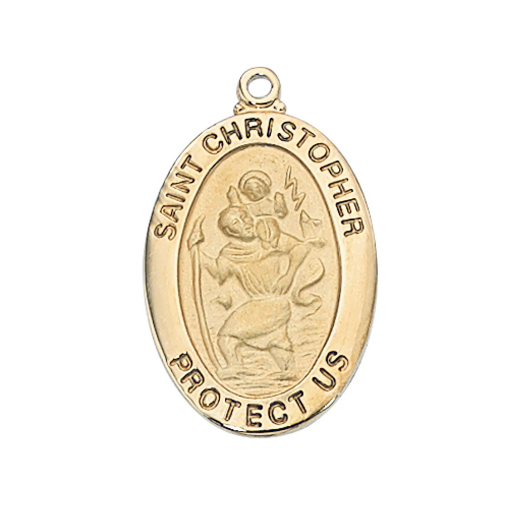 Christopher - St. Christopher Medal - Gold over Sterling