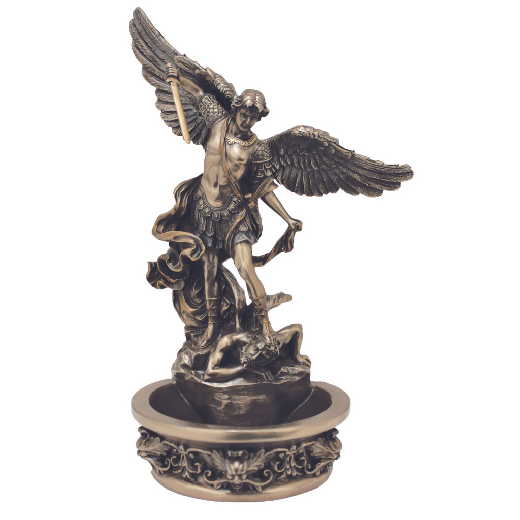 Michael - St. Michael the Archangel Holy Water Font 8"