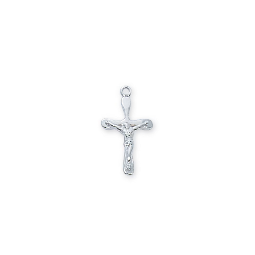 Crucifix Necklace - Sterling Silver 16"