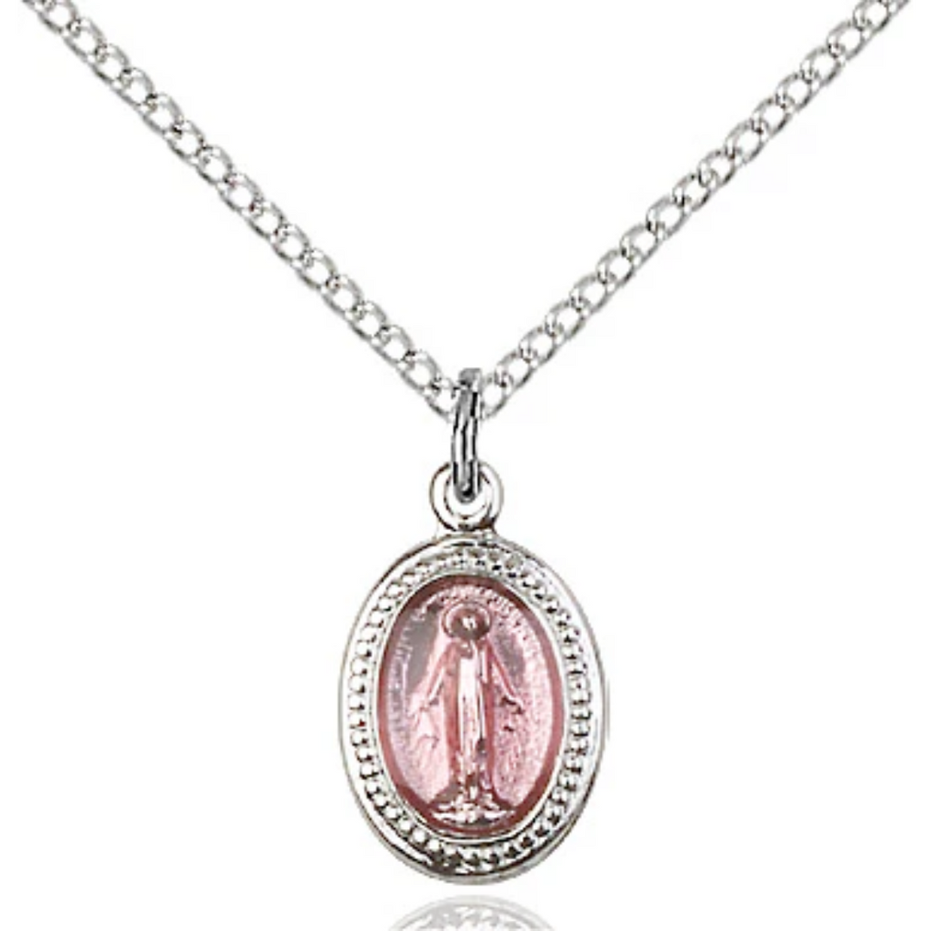 Miraculous Medal Sterling Silver 18"