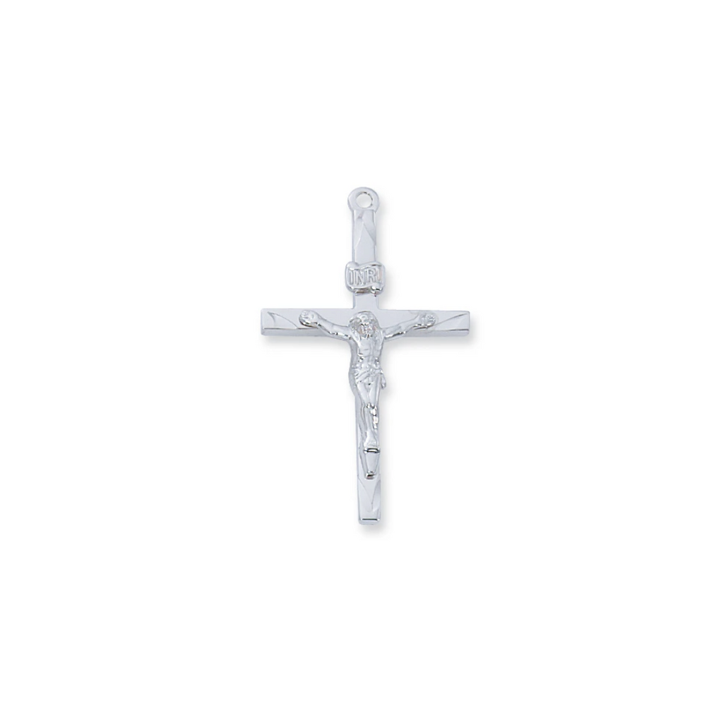 Crucifix Necklace - Sterling Silver 24"