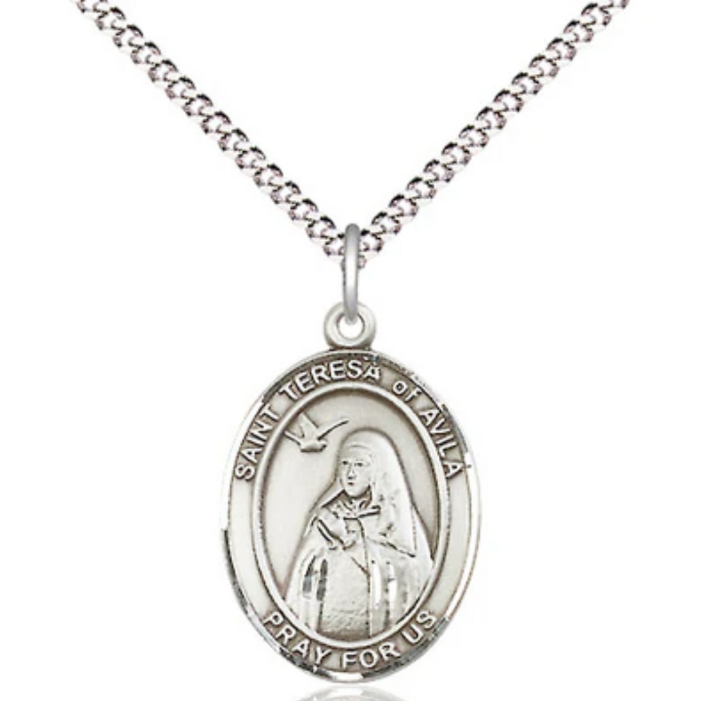Teresa - St. Teresa of Avila Necklace Sterling Silver 18"