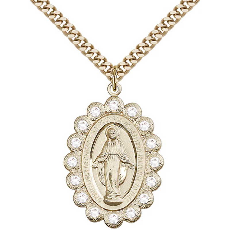 Miraculous Medal Birthstone April 24"